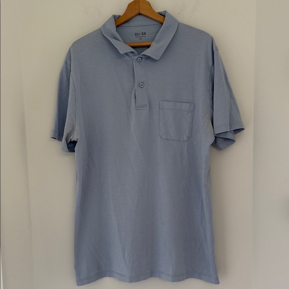 DU/ER Men's Light Blue Polo Shirt Size Large - Picture 1 of 5